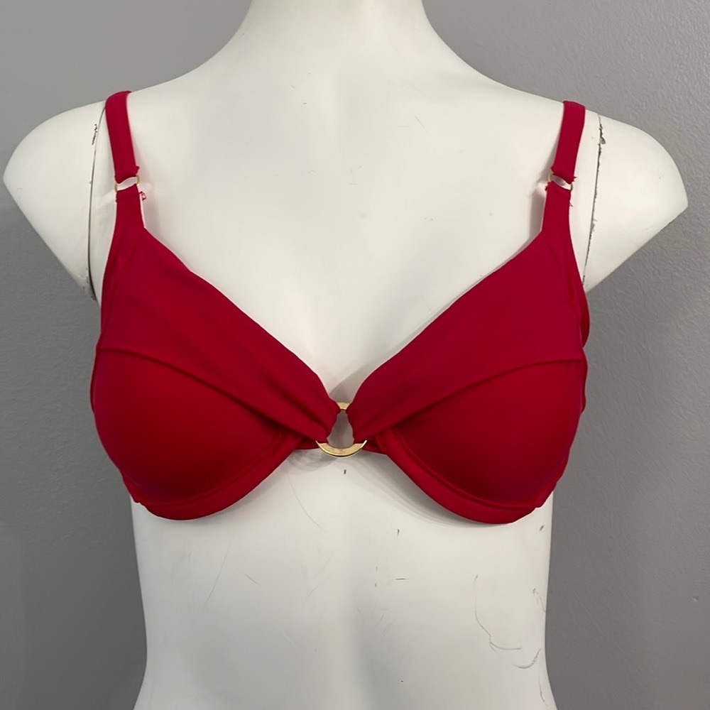 Red Bikini with Gold Hardware
